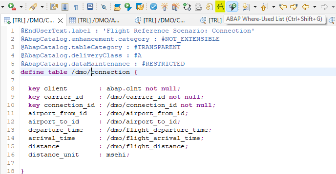 abap code data services cds step 1

