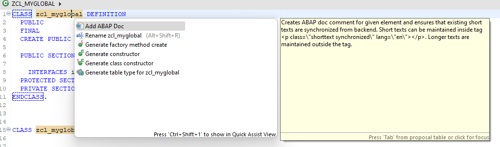 adt abap class coding examples step 1
