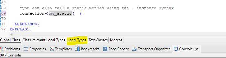 adt abap class coding examples step 2
