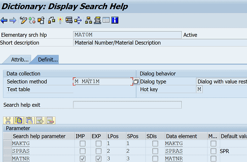 sap search help parameters